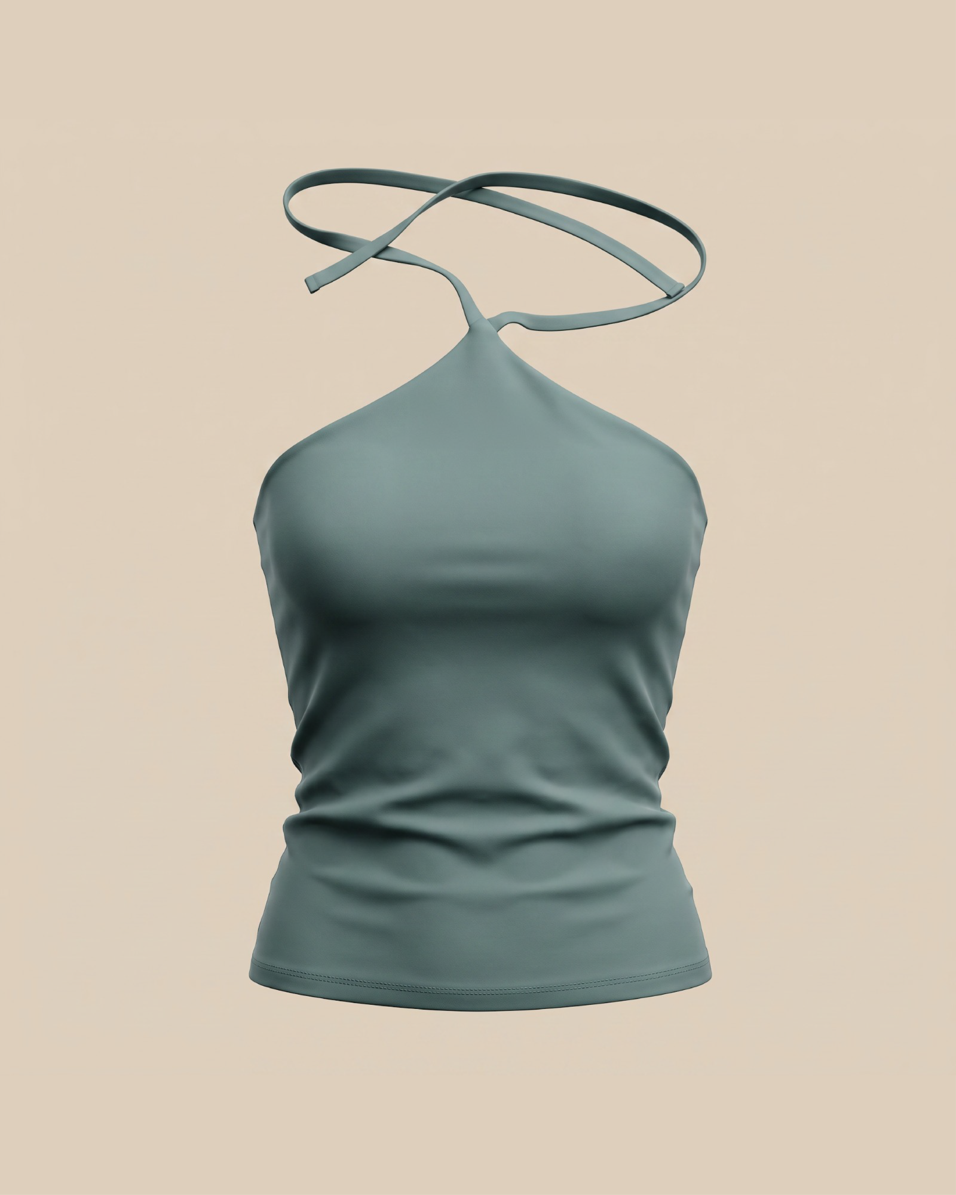 Halter One-Shoulder Top - Legging Cotton Fabric
