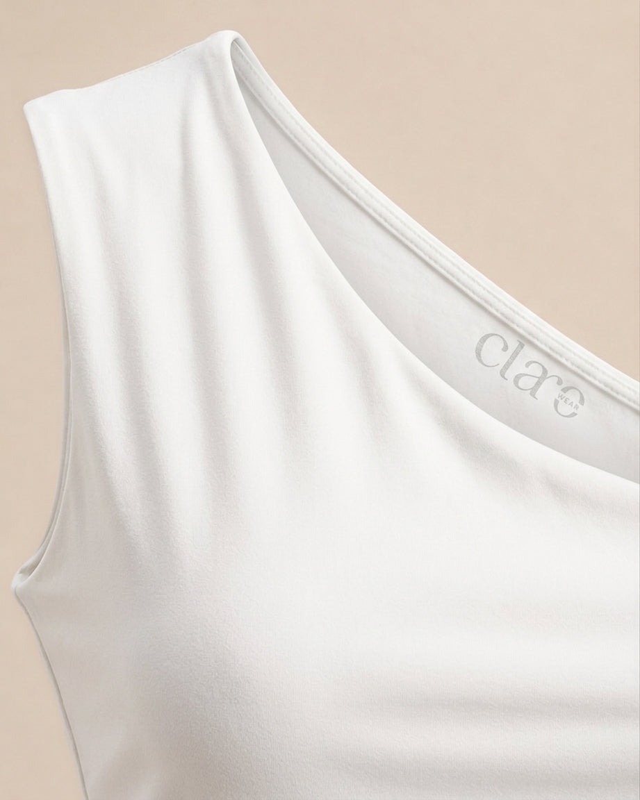 One-Shoulder Legging-Fabric Cotton Crop Top