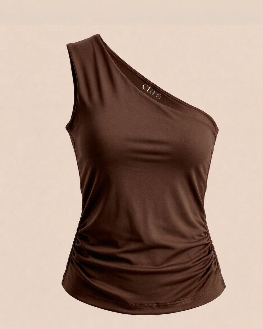 One-Shoulder Legging-Fabric Cotton Crop Top