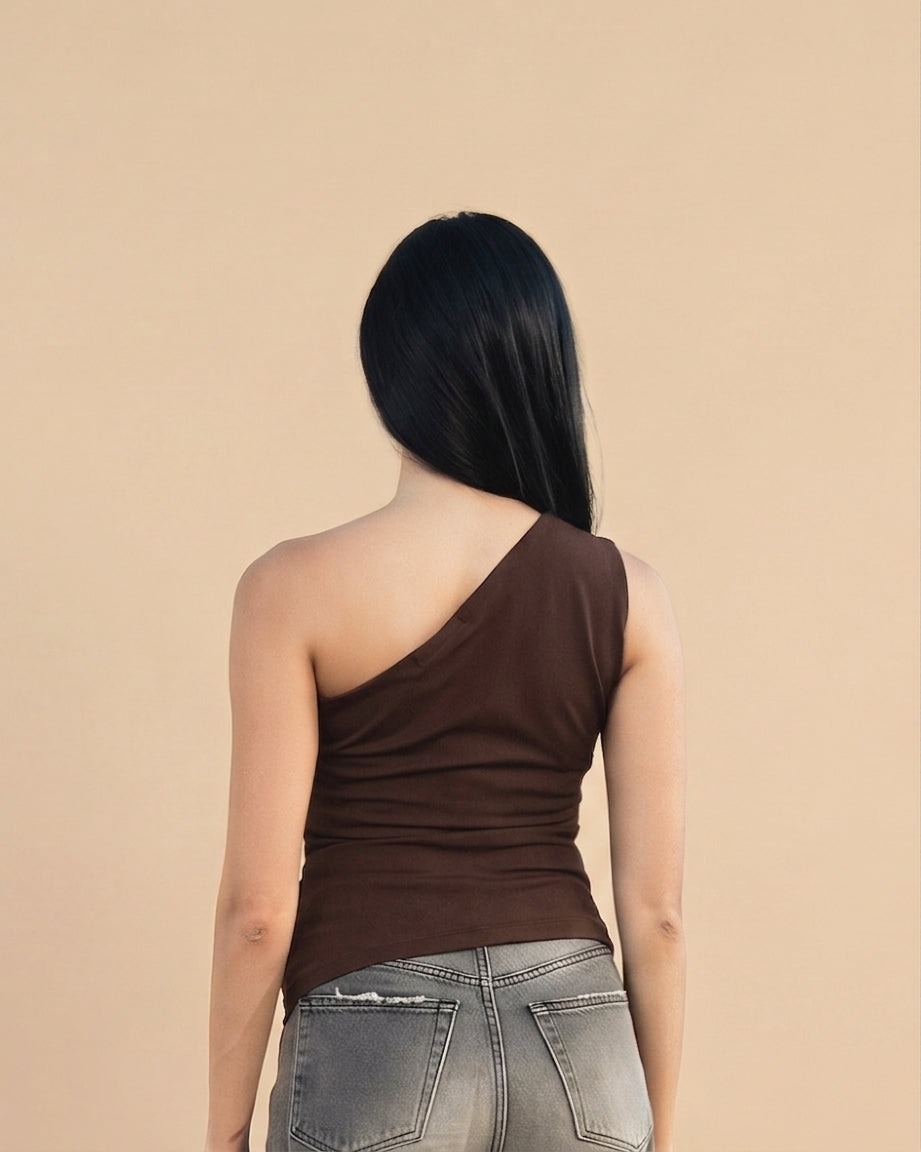 One-Shoulder Legging-Fabric Cotton Crop Top