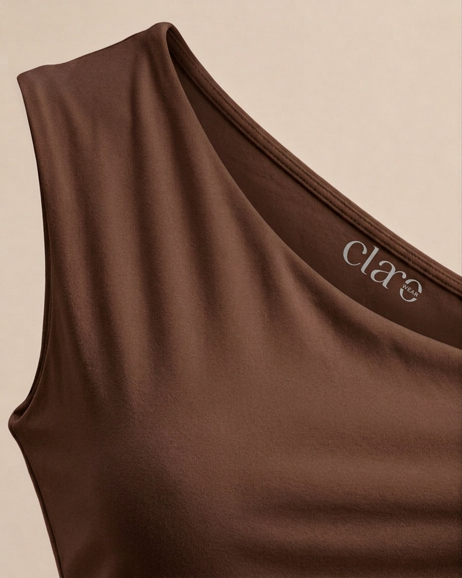 One-Shoulder Legging-Fabric Cotton Crop Top