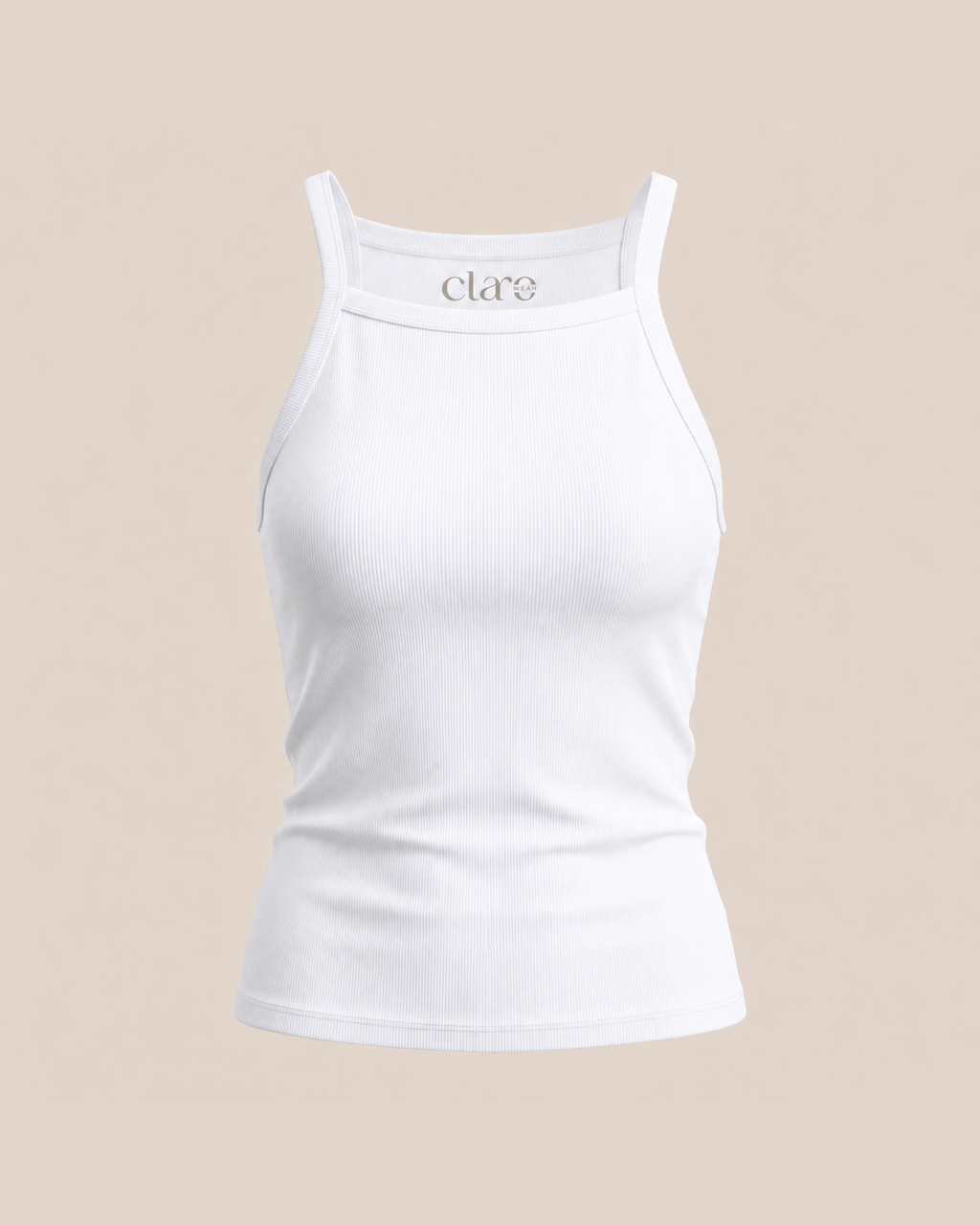 SOLA Essential Rib Tank - High Neck Cotton Rib Lycra