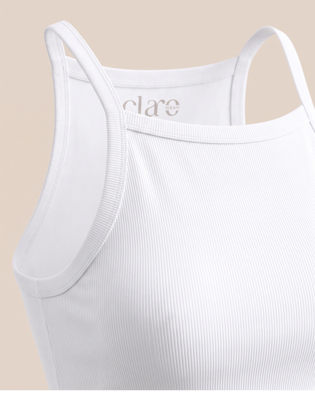 SOLA Essential Rib Tank - High Neck Cotton Rib Lycra