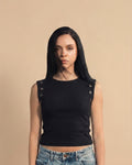 SOLA Eyelet Snap Tank - Cotton Rib Lycra