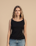SOLA Lace Trim Rib Tank - Cotton Rib Lycra